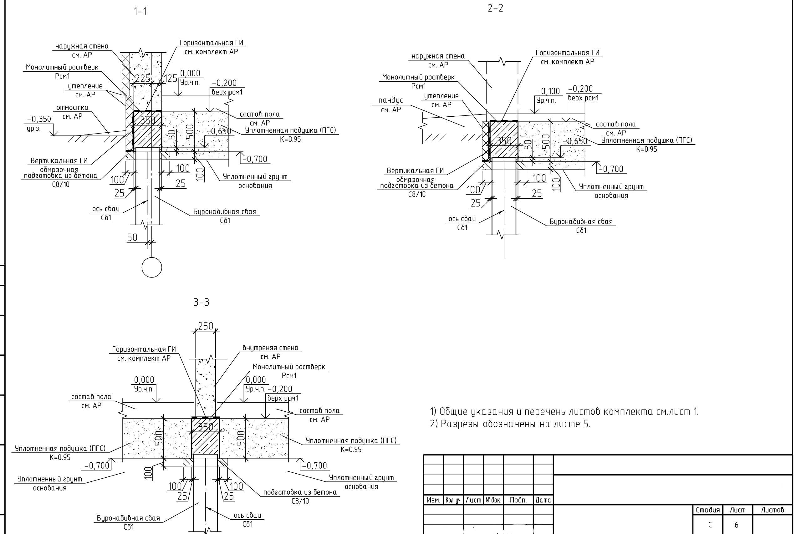 Проект свайно-ростверкового фундамента