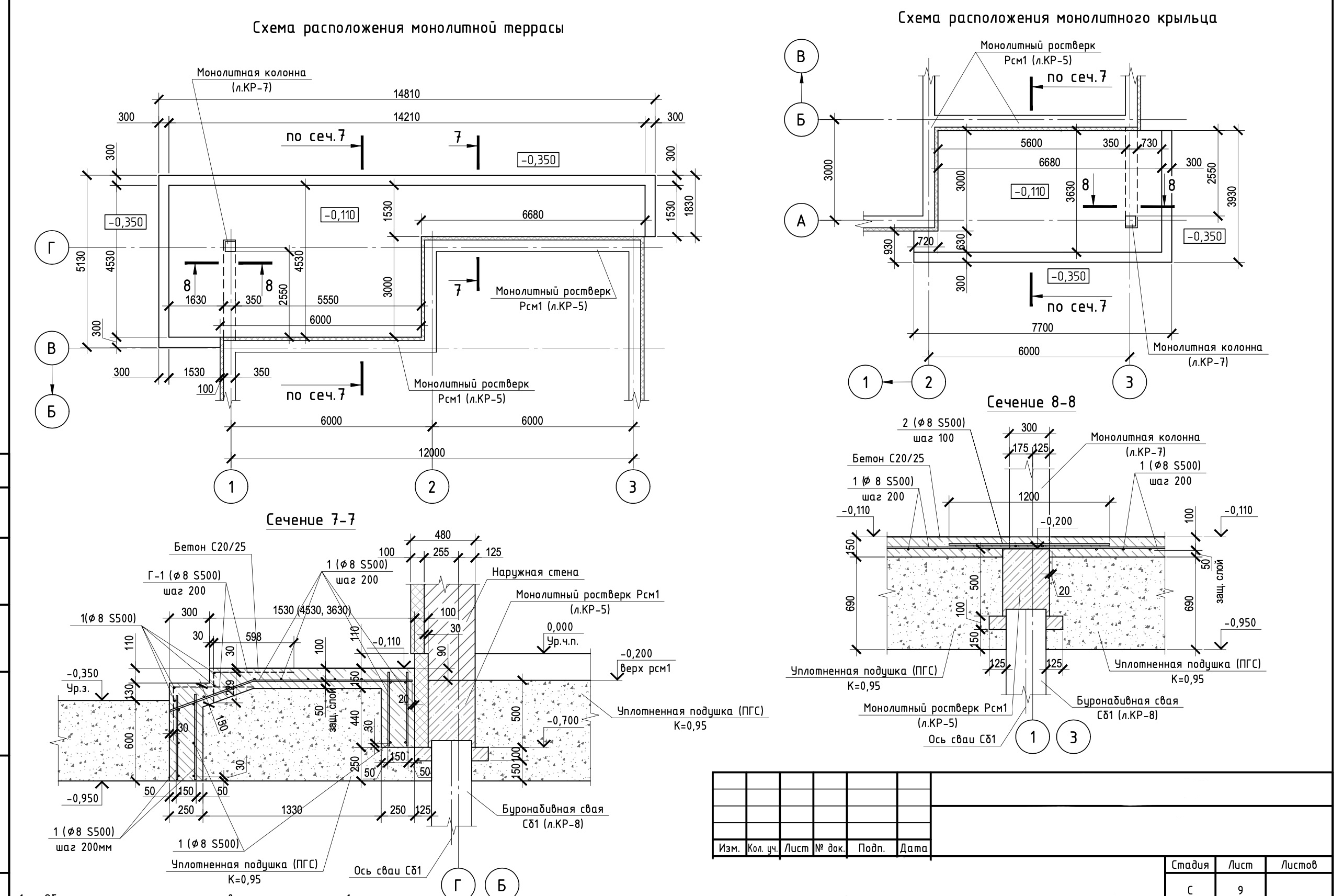 Проект свайно-ростверкового фундамента